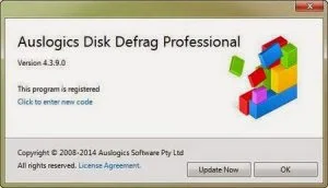 auslogics registry defrag