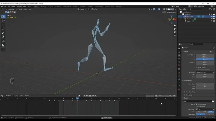 BVH play in Blender