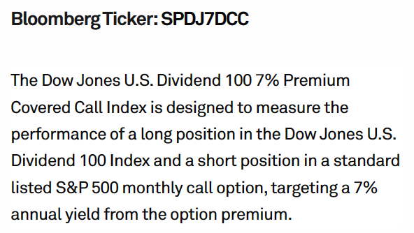 Dow Jones U.S. Dividend 100 7% Premium Covered Call 설명